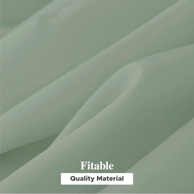 Fitable 6 Pack Sage Green Round Tablecloths - 108 Inches