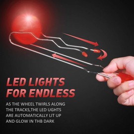 Sumind 3 Pcs Retro Light up Magnetic Gyro Wheels Toy 7080s Gyroscope Rail Twirler Kids Classic Vintage Magic Gravity Sensory Fidget Toys for Kids