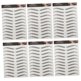 Mobestech -Like Eyebrow Stickers 6 Sheets False Eyebrows Cosmetics for Natural Look Waterproof No Painful Surgery Needed