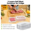 Abnaok Deli Meat Container For Fridge With 2PCS Plastic Tongs,