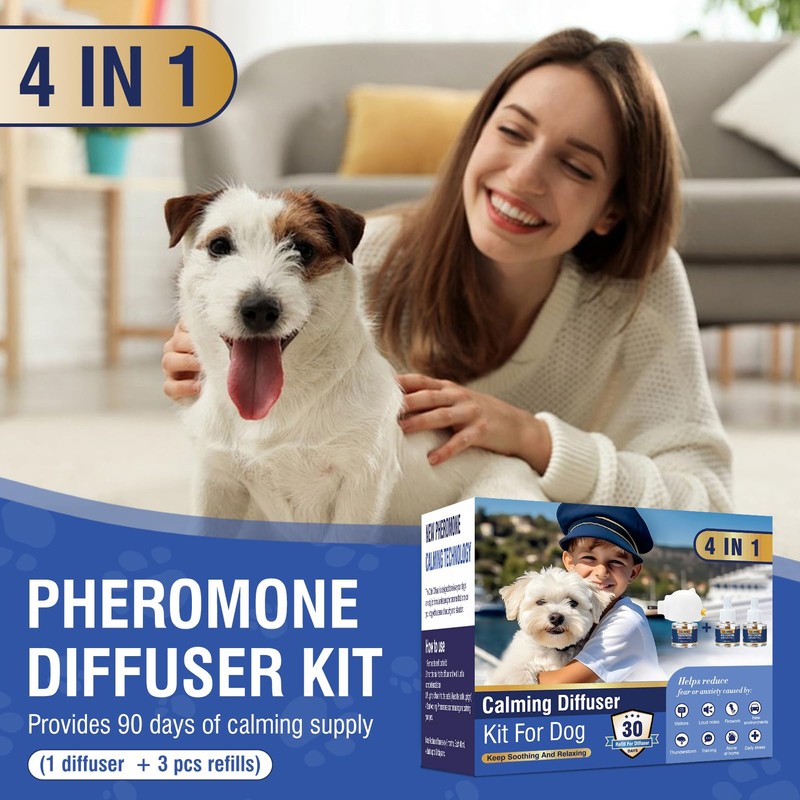 LKBHGF Dog Pheromone Calming Diffuser (Plug in+ 3 Pack 48ml