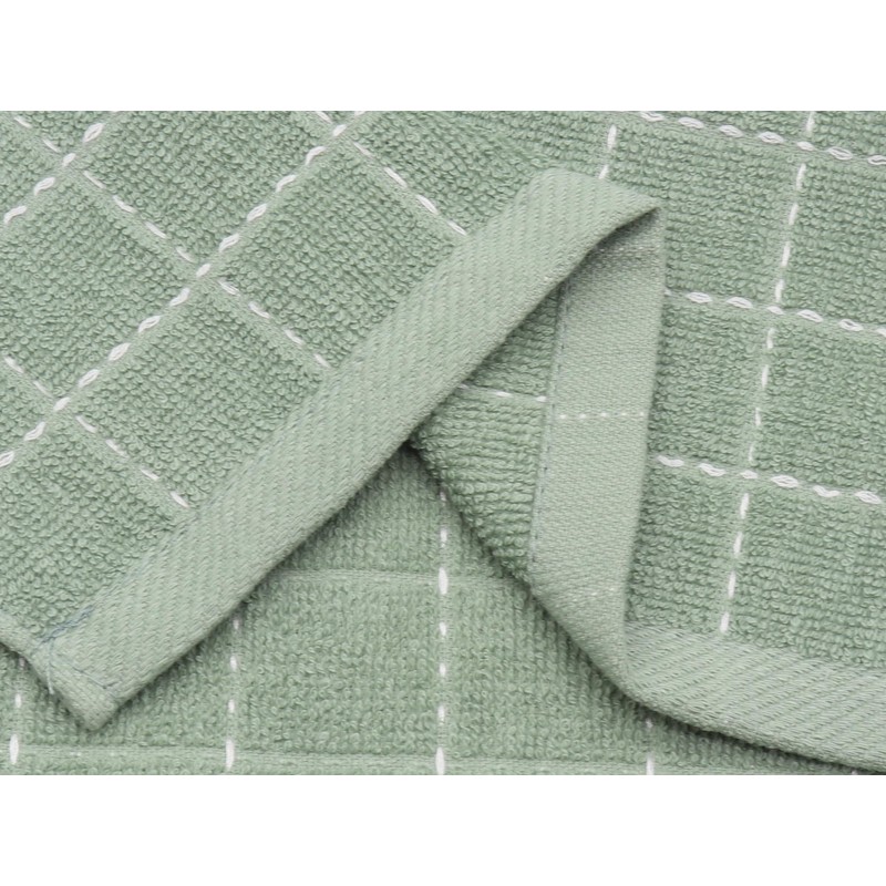 VeraSong Terry Dish Rags Cloths, Green Kitchen Dish Towels,12”x 12”,6