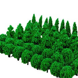 Pack of 50 Landscape Model Trees, Model Building Trees (4-8 cm), Mixed Trees Model Building, Flower Tree Model, Landscape Diorama Tree, Trees Railway Landscape, for DIY Landscape, 3 Styles