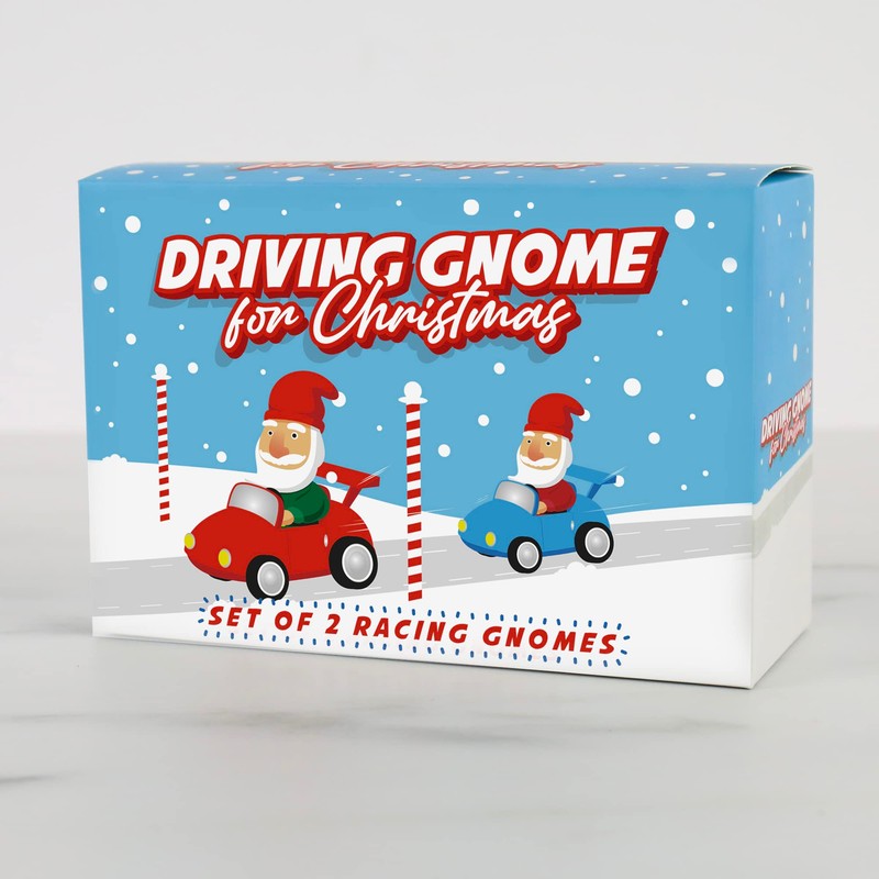 Gift Republic GR430022 Driving Gnome for Christmas, Blue,red