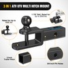 Nilight 3 in 1 ATV UTV Multi Hitch Mount with