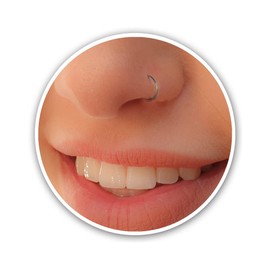 Plain Simple Nose Ring 20G Light Green - 925 Sterling Silver Nose Hoop Piercing - Tiny Nose Rings Jewelry