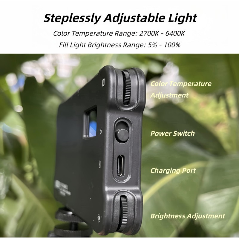 CPL Polarizer Filter & Adjustable Phone Light Tripod Set, Rechargeable