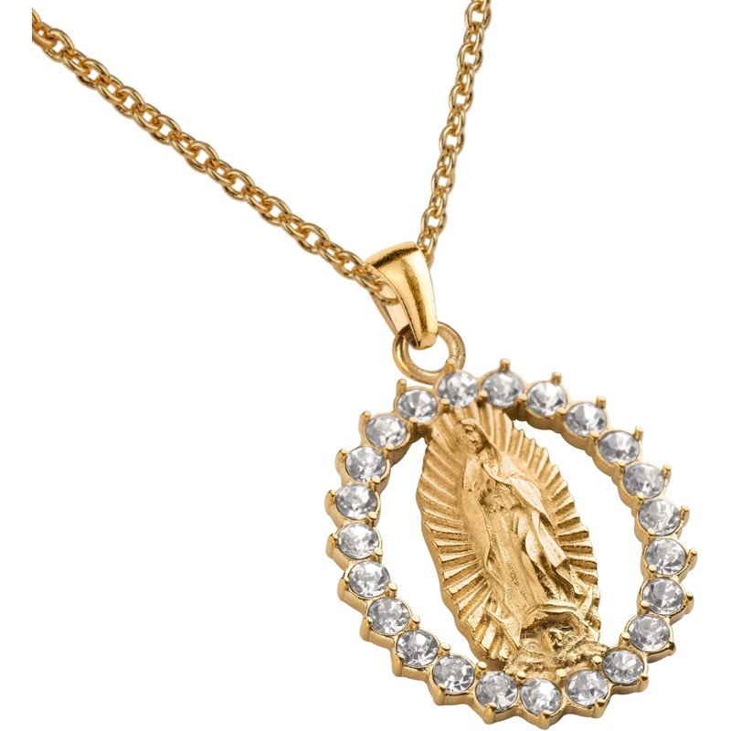 LuckyLy Collares para Mujer Oro 18K Virgen Guadalupe Regalos Mamá