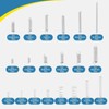 Kezidhp Pack of 200 Spring Compression Springs Assortment, Stainless Steel