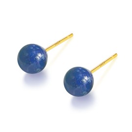 Silver 925 Lapis Lazuli Earrings, Natural Stone, Good Luck, Happiness, Amulet, Power Stone, 18K Coating, Hypoallergenic Metal, Sterling Silver Silver, Lapis Lazuli