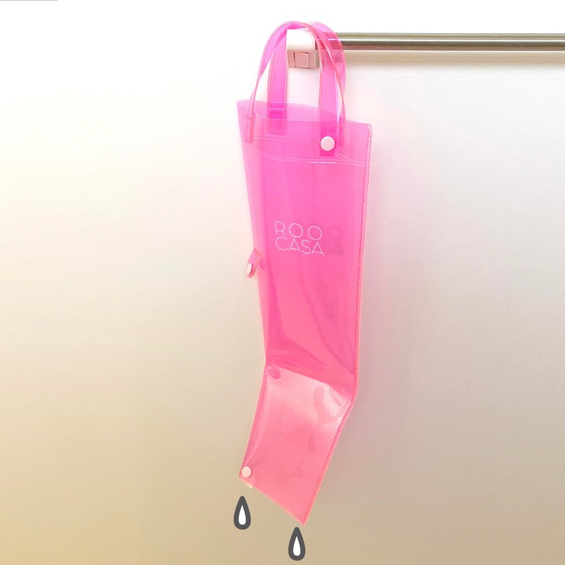 Casa 3629 Clear Folding Umbrella Cover, Umbrella Case, 03.Pink Pink