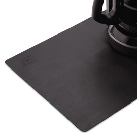 S&T INC. Coffee Mat, Silicone Bar Mat for Coffee Maker and Espresso Machine, 12 Inches x 18 Inches, Silicone Black, 1 Pack