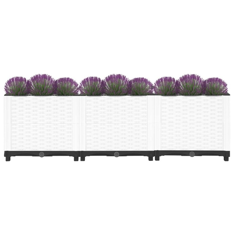 vidaXL Grey Raised Bed - 120x40x38 cm - Polypropylene Rectangular