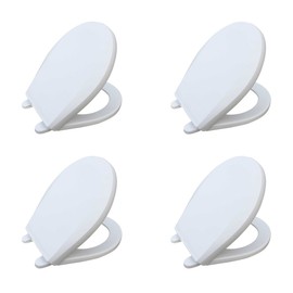 Renovators Supply Manufacturing Toddler Potty Training Seat 12.25 in. x 10.25 in. Round White Plastic Toilet Seat for Children Pack of 4