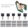 120Pcs High Heel Tip Caps TPU Polyurethane Iron Shoes Repairing