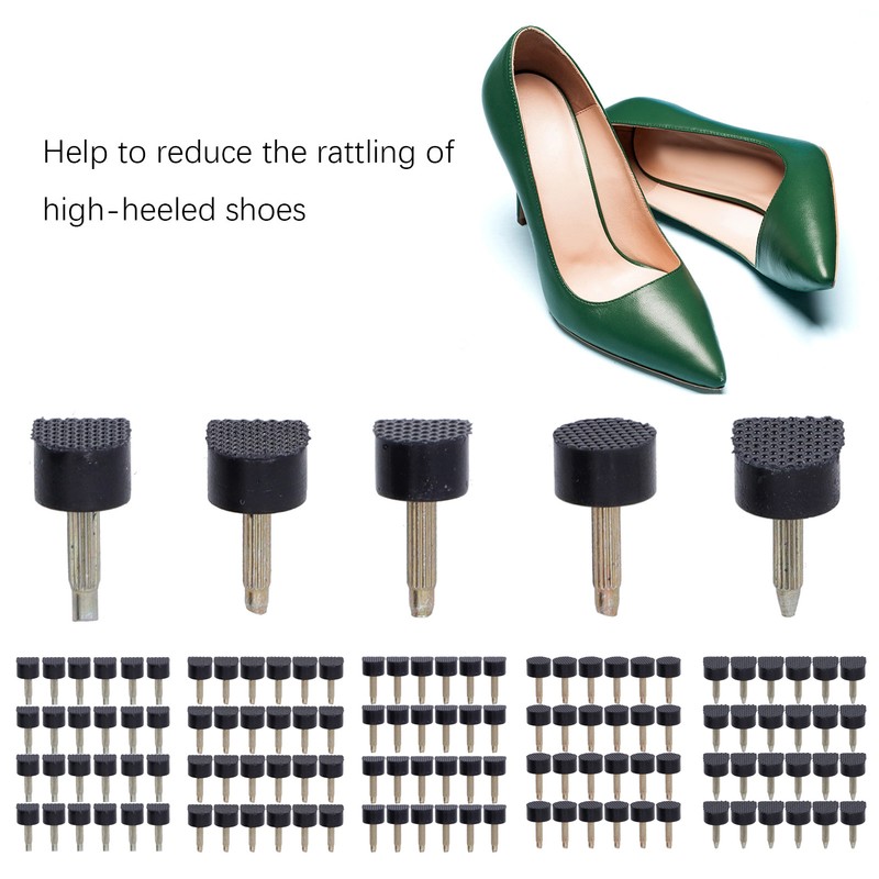 120Pcs High Heel Tip Caps TPU Polyurethane Iron Shoes Repairing