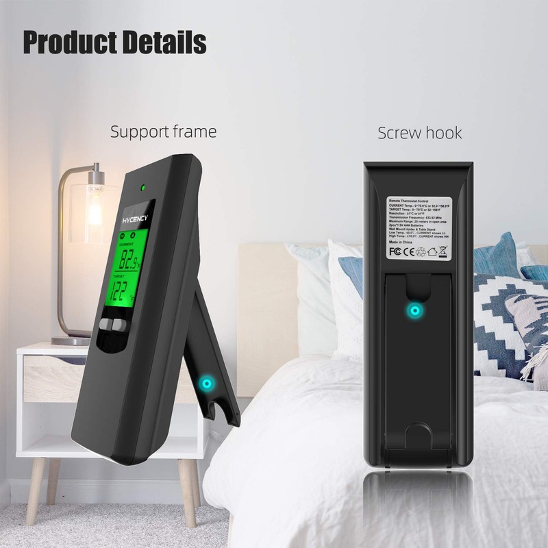 Hycency Wireless Plug in Thermostat Outlet, Electric Thermostat Controlled Outlet