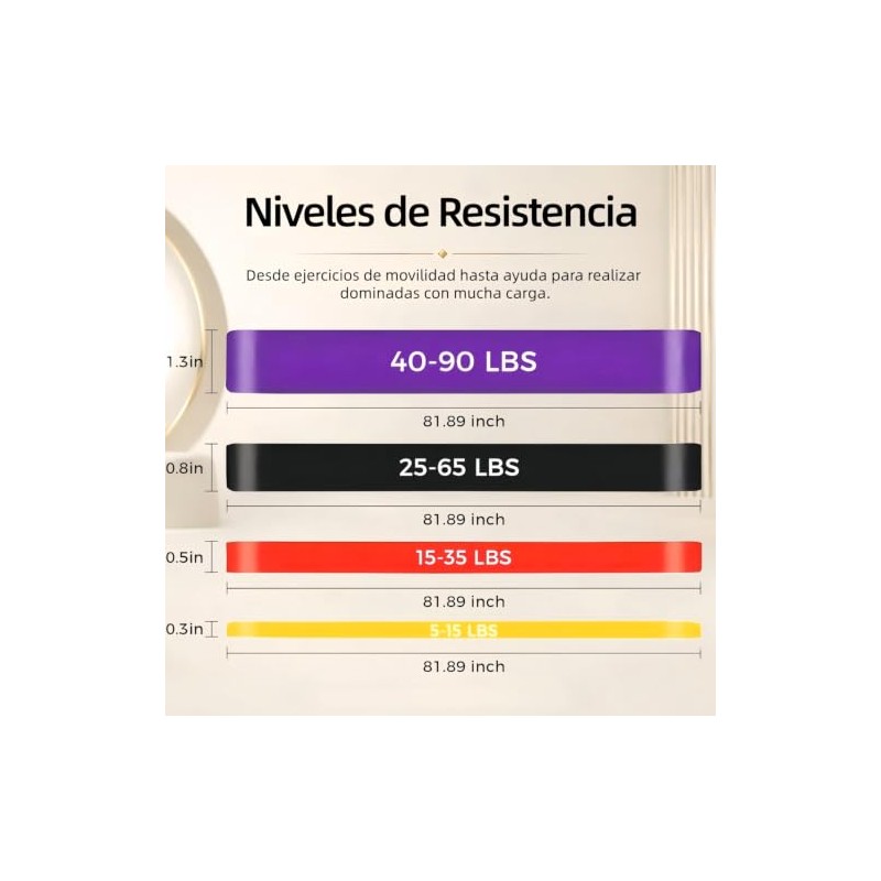 MOWE Liga de Resistencia para Ejercicio : con 2 Asas,