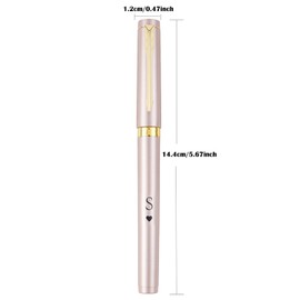 COFOZA Pack of 3 Initial Gifts Letter S Rose Gold Color Gel Pens Medium Point (0.7mm) Black Ink Birthday Graduation Gift for Son Daughter Classmate Friend She Men Women Monogrammed Gift (S)
