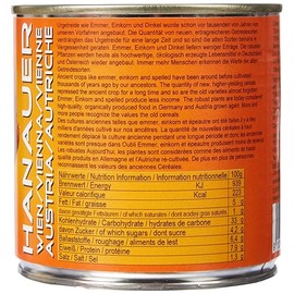 Hanauer Organic Original Grain Bread in Cans (1 x 180 g) 6.35OZ-Made in Austria