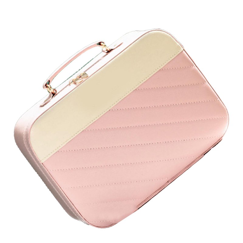 Makeup Case Large Capacity PU Leather Waterproof Portable Cosmetic Box