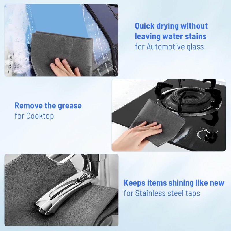 LUSEE Microfibre Cleaning Cloth, Thickened Magic Cleaning Cloth, Reusable Cleaning