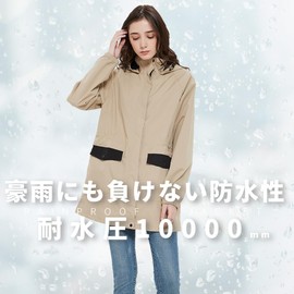 Arasiyama Women's Rain Wear, For Golf, Top and Bottom Rain Suit, Waterproof, Thin, Climbing, Cold Protection, Mountain Parka, Rain Pants, Outdoors, Fishing, Summer, Autumn, Khaki