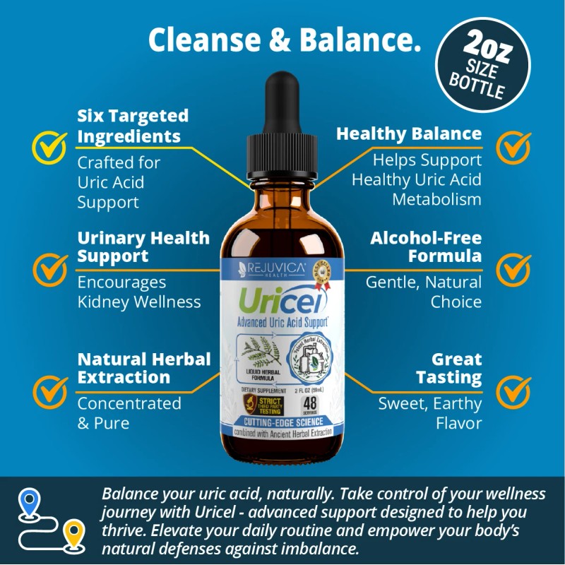 Rejuvica Health Uricel - #1 Uric Acid Support Formula w/