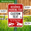 Custom No Parking Sign, Custom Reserved Parking Signs for Business,