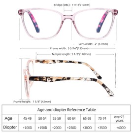 JAWSOCK 4 Pack Reading Glasses Blue Light Blocking for Women Men,Fashion Square Computer Readers with Spring Hinge,Anti Eyestrain Eyeglasses(2.5x)