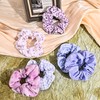 Yonchic 10-Piece Scrunchies for Girls, Polka Dot Plaid Flower Leaf
