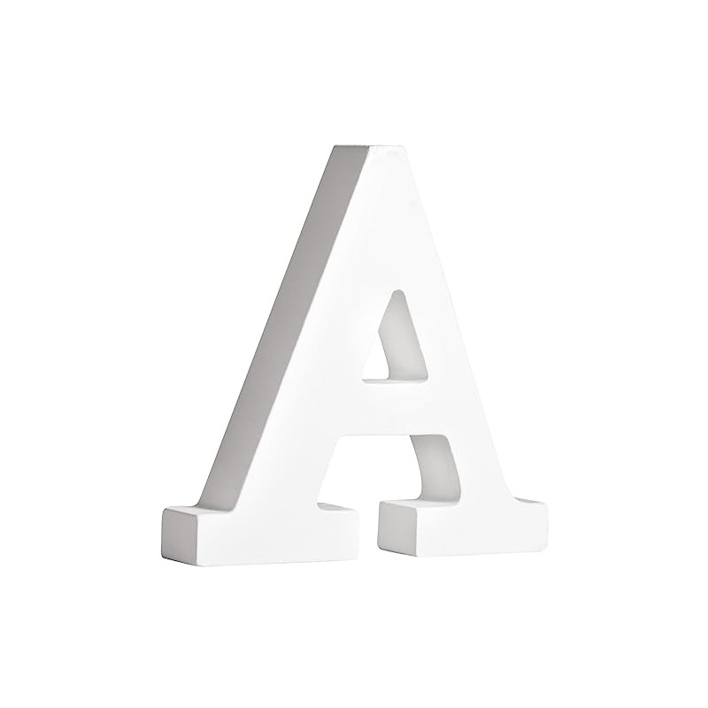 Rayher MDF Letter A, White, 10.9 x 11 cm, Thickness