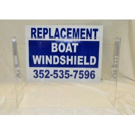Custom Built  boat windshield 20 1/2",  1/4" premium clear plexiglass, center console