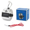 KIMRDIABTE Hand Held Tally Counter with Lanyards,4 Digit Metal Mechanical