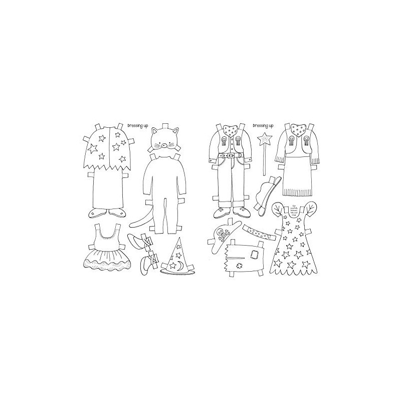 Paper Dolls: 60 Cut-Outs to Colour and Free Stencils (Make