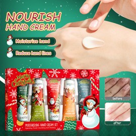 Hand Cream Gift Set Christmas Gifts for Her, Daily Moisturising Hand Cream Set, Deeply Hydrating & Nourishing Mini Hand Foot Cream Day Night Moisturizer for Winter Rough Dry Hands