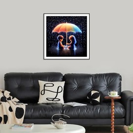 FHBUBPUP Diamond Painting Kits for Adults, Colorful Love Diamond Art Kit, Beginners DIY 5D Round Full Diamond Dots Painting Art, Craft Gift Suitable for Home Wall Decoration 12×12Inch,Valentine's Day