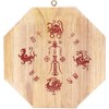 FUNSXBUG 4 Inch Chinese Bagua Mirror Feng Shui Wood Mirror