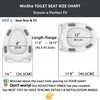 MinSha V-Shape Toilet Seat Soft Close Elongated, Matte White Easy