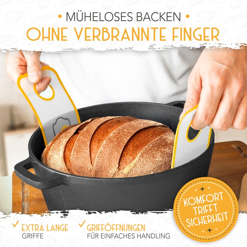 KRUSTENZAUBER Ovale Brotschlinge aus langlebigen Silikon als Brot backen Zubehör