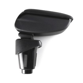 OMAC Car Armrest Center Console for Fiat 500L 2014-2017 | ABS Plastic Storage Box Elbow Support Black Leatherette | Automotive Interior Accessories