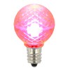 Vickerman G30 LED Pink Bulb E12 Nickel Base .45W, Package