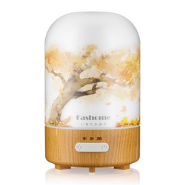 Essential Oil Diffuser with Remote Control, 6 in 1 Ultrasonic Aromatherapy Fragrant Oil Humidifier Vaporizer, Timer and Auto-Off Safety Switch Brown (Autumn-Frankincense)