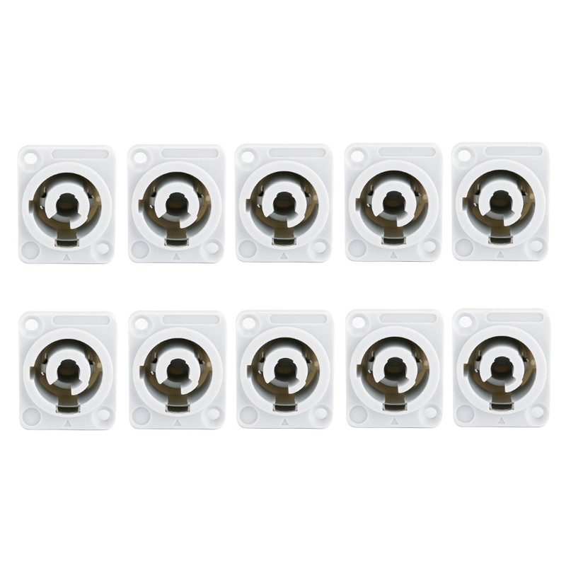10Pcs 3 Cores 20A Amplifier Audio Chassis Plug Connector Power