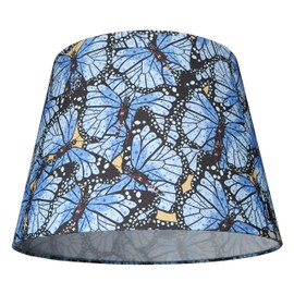ESSENCE Lights, 14" Designer Light Shade, Design Butterfly Light Shade/lampshade, Tapered Light Shade, Cotton Cone/Coolie lampshades for Pendant, Floor and Table Lamps