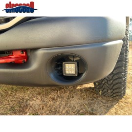 sinocea0 Bumper 3" Fog Pods Brackets + 42" LED Light Bar Wire Kit For Dodge Ram 2500/3500