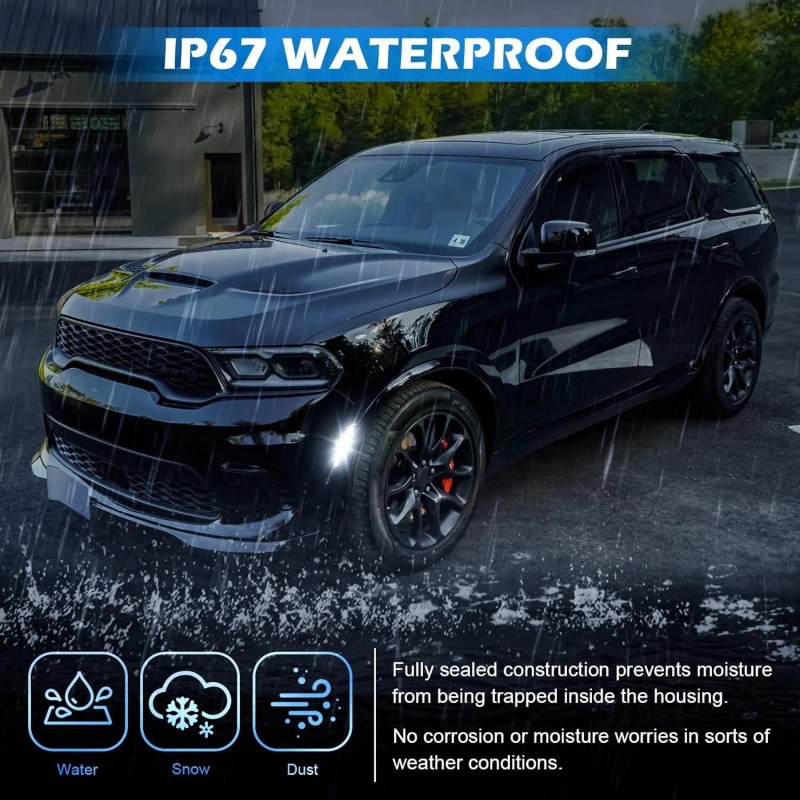 SP Smoked Lens White LED Front Bumper Side Marker Light