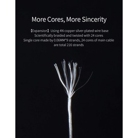 24 Core QDC Earphone Cable-KBEAR [Expansion] Upgrade Cable, 4N Copper Silver plated Cable, IEM Detachable Cable with2.5mm Plug, Suit for ZS10-PRO AS16 ASF EDX EDXPRO AST DQ6 EDS ED10 (QDC2.5, Silver)