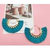 Tassel Hoop Earring Statement Thread Dangle Earrings Stylish Long Fringe