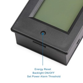 DROK Digital Multimeter DC 8-100V 20A Voltage Amperage Power Energy Meter, DC Volt Amp Tester Gauge Monitor LCD Digital Display with Built-in Shunt